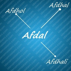variasi arti nama Afdal untuk nama bayi laki laki islami