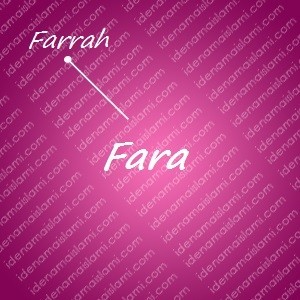 variasi arti nama Fara untuk nama bayi perempuan islami