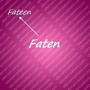 variasi arti nama Faten untuk nama bayi perempuan islami