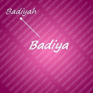 variasi arti nama badiya untuk nama bayi perempuan islami