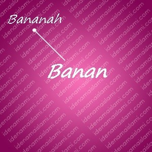 variasi arti nama banan untuk nama bayi perempuan islami