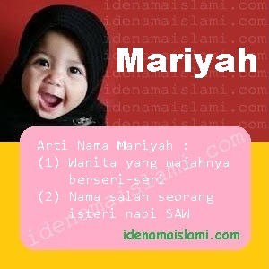 arti nama Mariyah