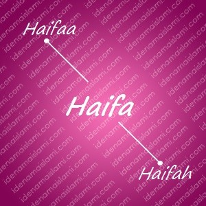 variasi arti nama Haifa untuk nama bayi perempuan islami