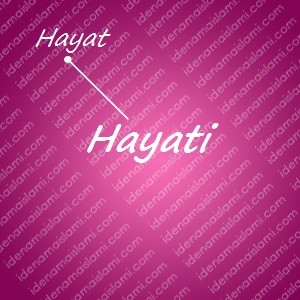 variasi arti nama Hayati untuk nama bayi perempuan islami