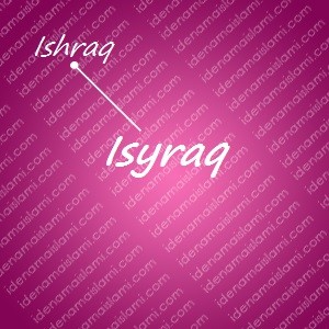 variasi arti nama Isyraq untuk nama bayi perempuan islami