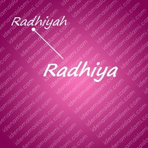 variasi arti nama Radhiya untuk nama bayi perempuan islami