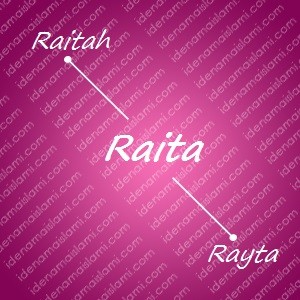variasi arti nama Raita untuk nama bayi perempuan islami
