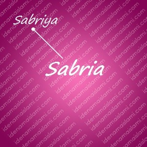 variasi arti nama Sabria untuk nama bayi perempuan islami