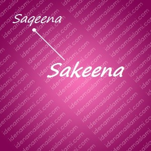 variasi arti nama Sakeena untuk nama bayi perempuan islami
