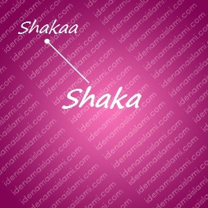 variasi arti nama Shaka untuk nama bayi perempuan islami