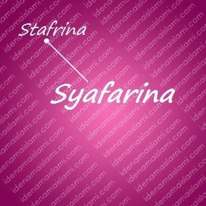 variasi arti nama Syafarina untuk nama bayi perempuan islami