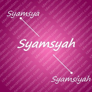 variasi arti nama Syamsyah untuk nama bayi perempuan islami