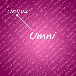 variasi arti nama Umni untuk nama bayi perempuan islami