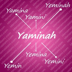 variasi arti nama Yaminah untuk nama bayi perempuan islami