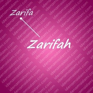 variasi arti nama Zarifah untuk nama bayi perempuan islami