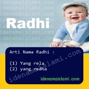 arti nama Radhi