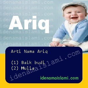 Ini Arti Nama Ariq ♂ Dalam Islam - IdeNamaIslami.com