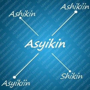 variasi arti nama Asyikin untuk nama bayi laki laki islami