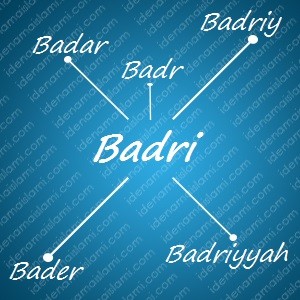 variasi arti nama Badri untuk nama bayi laki laki islami