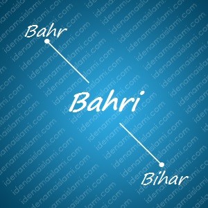 variasi arti nama Bahri untuk nama bayi laki laki islami