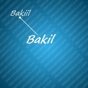 variasi arti nama Bakil untuk nama bayi laki laki islami