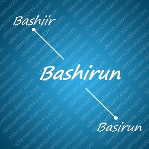 variasi arti nama Bashirun untuk nama bayi laki laki islami