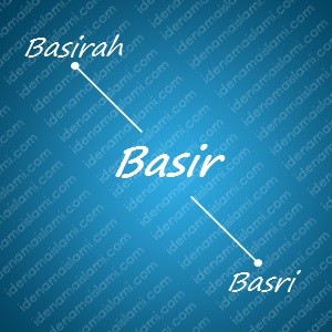 variasi arti nama Basir untuk nama bayi laki laki islami