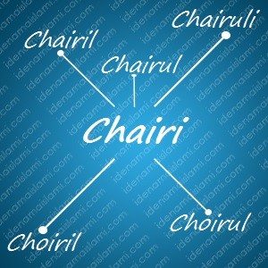 variasi arti nama Chairi untuk nama bayi laki laki islami