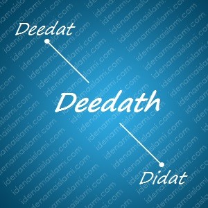 variasi arti nama Deedath untuk nama bayi laki laki islami