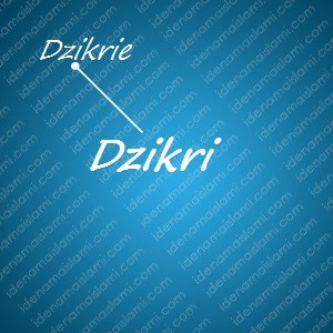 variasi arti nama Dzikri untuk nama bayi laki laki islami