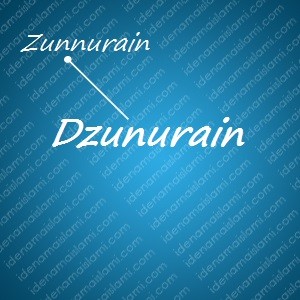 variasi arti nama Dzunurain untuk nama bayi laki laki islami