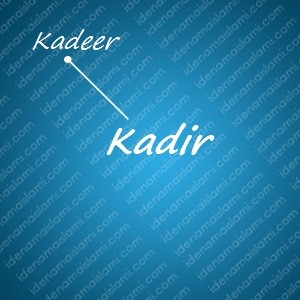 variasi arti nama Kadir untuk nama bayi laki laki islami