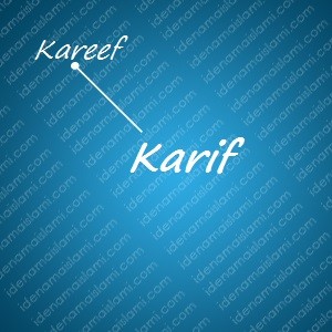 variasi arti nama Karif untuk nama bayi laki laki islami