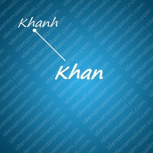 variasi arti nama Khan untuk nama bayi laki laki islami