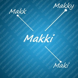 variasi arti nama Makki untuk nama bayi laki laki islami