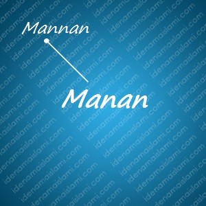 variasi arti nama Manan untuk nama bayi laki laki islami