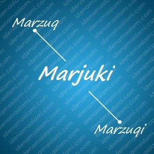 variasi arti nama Marjuki untuk nama bayi laki laki islami