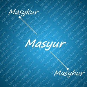 variasi arti nama Masyur untuk nama bayi laki laki islami