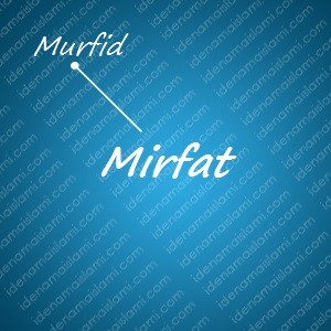 variasi arti nama Mirfat untuk nama bayi laki laki islami