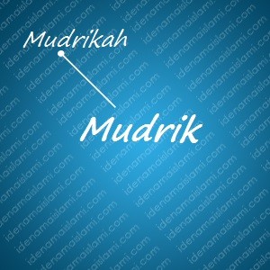 variasi arti nama Mudrik untuk nama bayi laki laki islami