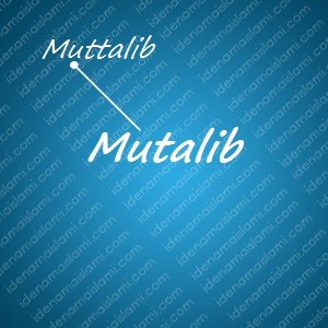 variasi arti nama Mutalib untuk nama bayi laki laki islami
