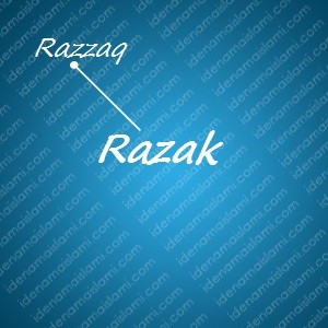 variasi arti nama Razak untuk nama bayi laki laki islami