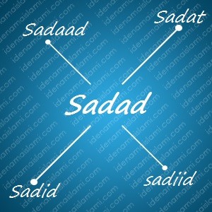 variasi arti nama Sadad untuk nama bayi laki laki islami