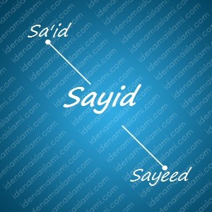 variasi arti nama Sayid untuk nama bayi laki laki islami