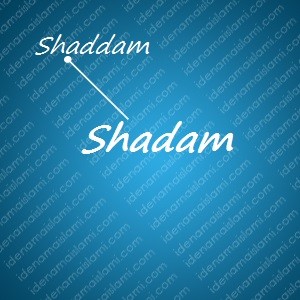 variasi arti nama Shadam untuk nama bayi laki laki islami