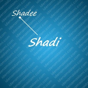 variasi arti nama Shadi untuk nama bayi laki laki islami