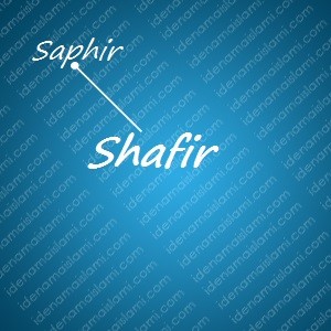 variasi arti nama Shafir untuk nama bayi laki laki islami
