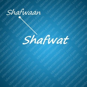 variasi arti nama Shafwat untuk nama bayi laki laki islami