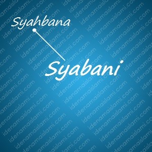 variasi arti nama Syabani untuk nama bayi laki laki islami