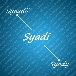 variasi arti nama Syadi untuk nama bayi laki laki islami